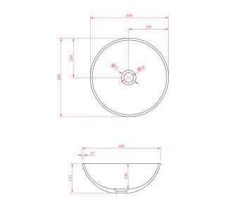 Накладная раковина NT Bagno Coppa NT410 40см белый матовый